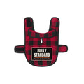 Bully Standard buffalo check dog fleece in red and black with label patch